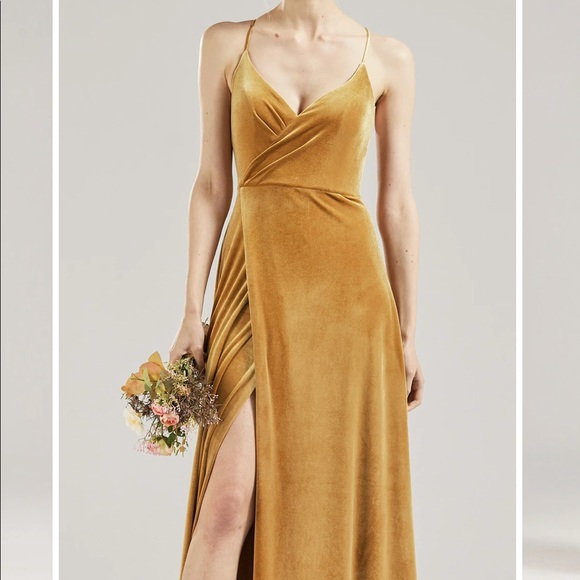 Bridesmaids dress Velet Dusty Rose Color - Picture 4 of 5